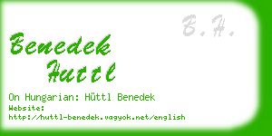 benedek huttl business card